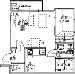 ＫＥＩＡＩ ＲＥＳＩＤＥＮＣＥ せんげん台III 3階1LDKの間取り
