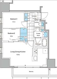 ルフォンプログレ北新宿 2LDKの間取図画像