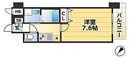 ピアグレース神戸 1Kの間取図画像
