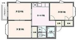 エレガントハイツＢ 2階3DKの間取り