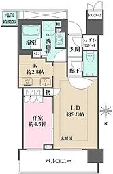 ザ・パークハウス晴海タワーズティアロレジデンス 1LDKの間取図画像