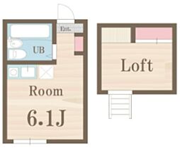 my plan 中野A 2階ワンルームの間取り