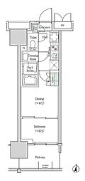 ブルックサイドレジデンス木場 2Kの間取図画像
