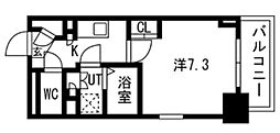 テラス南千住 1Kの間取図画像