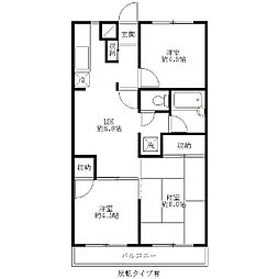 サンワパレス 3LDKの間取図画像