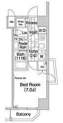 エルスタンザ平河町 1Kの間取図画像