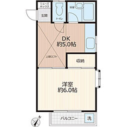 コートダジュール 1DKの間取図画像