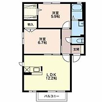 カサグランテ A101 ｜ 新潟県新潟市秋葉区下興野町17-65-1（賃貸アパート2LDK・1階・56.26㎡） その2