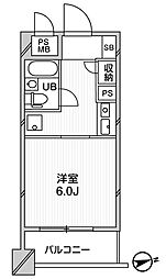 CASSIA南浦和 ワンルームの間取図画像