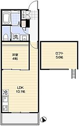 Fenice Hakuraku(フェニーチェ白楽) 1LDKの間取図画像