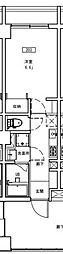 シェドゥーヴル世田谷給田 2階1Kの間取り