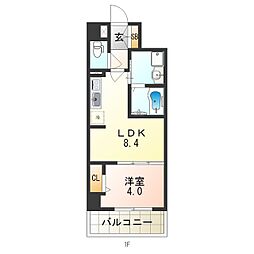 JR東海道・山陽本線 塚本駅 徒歩6分の賃貸マンション 3階1LDKの間取り