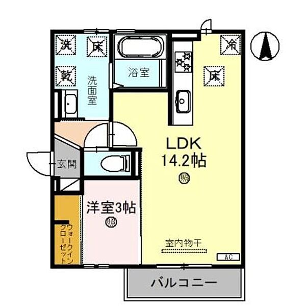 D-ROOM W・H ｜和歌山県和歌山市今福５丁目(賃貸アパート1LDK・1階・43.77㎡)の写真 その2