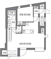 ルクール市ヶ谷払方町 3階1LDKの間取り