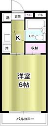 クレストモア 1Kの間取図画像