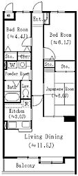 大貫ラガーランド 3LDKの間取図画像