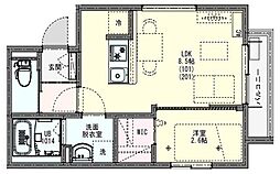 ＫＬＥＩＳせんげん台 2階1LDKの間取り