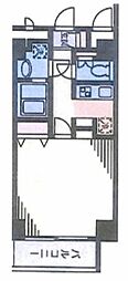 サーティーフォービル 8階1Kの間取り