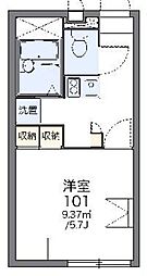 レオパレスグレイス湘南台 1Kの間取図画像