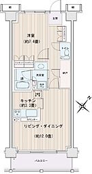 エスティメゾン豊洲レジデンスB棟 1LDKの間取図画像