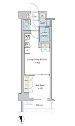 Brilliaist池尻大橋 1LDKの間取図画像