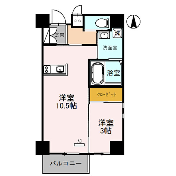 大阪府大阪市東成区大今里西１丁目(賃貸マンション1LDK・6階・35.07㎡)の写真 その2