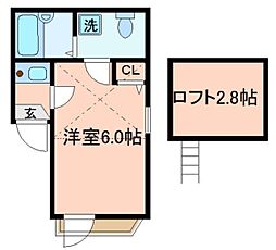 MaySix新小岩 3階1Kの間取り