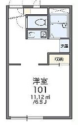 レオパレスグリーンドゥ 1Kの間取図画像