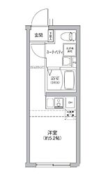 ベルシードステアー亀戸 3階ワンルームの間取り