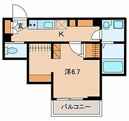 仮)稲毛東3丁目計画 1Kの間取図画像