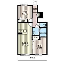 アクア　クラン 00102 ｜ 茨城県筑西市榎生１丁目12-7（賃貸アパート2LDK・1階・54.30㎡） その2