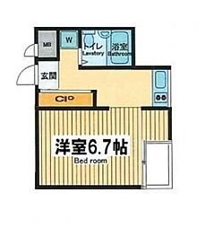 町田リバーサイドハウス 1Kの間取図画像