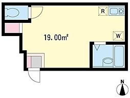 アートヒルズ関町北 1階ワンルームの間取り