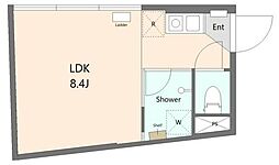 estLargo西小山2 ワンルームの間取図画像