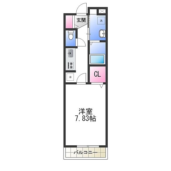 コーラル　ガーデン ｜大阪府大阪狭山市東茱萸木１丁目(賃貸マンション1K・1階・27.25㎡)の写真 その2