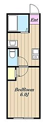 国分北1丁目アパート 1Kの間取図画像