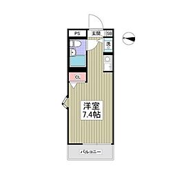 ジョイフル大和南 ワンルームの間取図画像