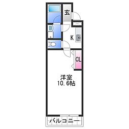 南海和歌山港線 和歌山港駅 徒歩32分の賃貸アパート 1階1Kの間取り