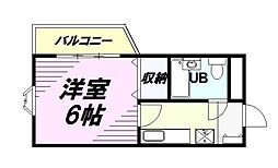 メゾン・ド・オンブラージュ 1Kの間取図画像
