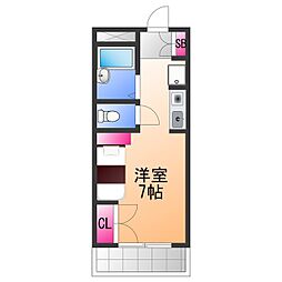 ウィズコート ワンルームの間取図画像