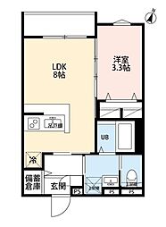 robot home 京成小岩 1LDKの間取図画像