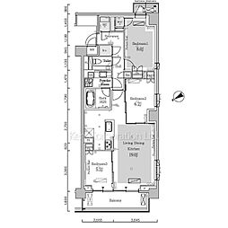 PARKAXISPREMIER南青山五丁目 3LDKの間取図画像
