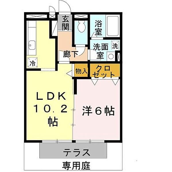 プチ・グリーン ｜大阪府河内長野市喜多町(賃貸アパート1LDK・1階・40.07㎡)の写真 その2