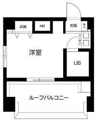 スカイコート横浜平沼 ワンルームの間取図画像