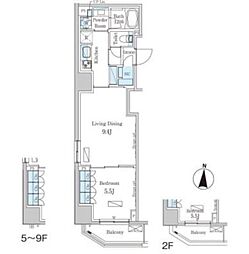 パークアクシス錦糸町ヴェール 4階1LDKの間取り