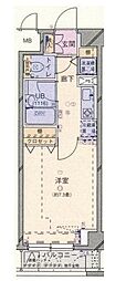 シンシア日本橋新川 1Kの間取図画像