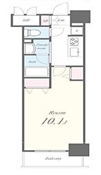 新宿区若松町マンション 1Kの間取図画像