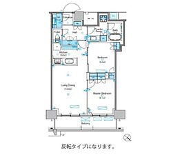 パークアクシス豊洲キャナル 17階2LDKの間取り
