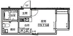 ANNEX志村坂上 2階ワンルームの間取り