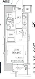 ティモーネグランデ川崎 1Kの間取図画像